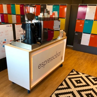 Espressobar met barista op locatie