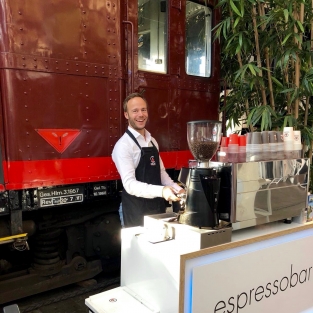 Espressobar met barista op locatie